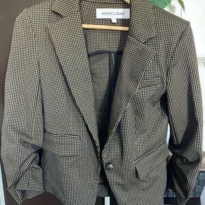 Veronica Beard Aaliyah Knit Jacket Houndstooth Blazer